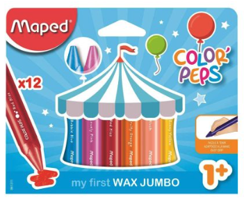 Wax Crayons Jumbo Color'peps X 12 MAPED 861311